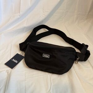NWT Foldie Anti-Theft Foldable Crossbody Bag Black RFID Blocking Travel Sling 3L